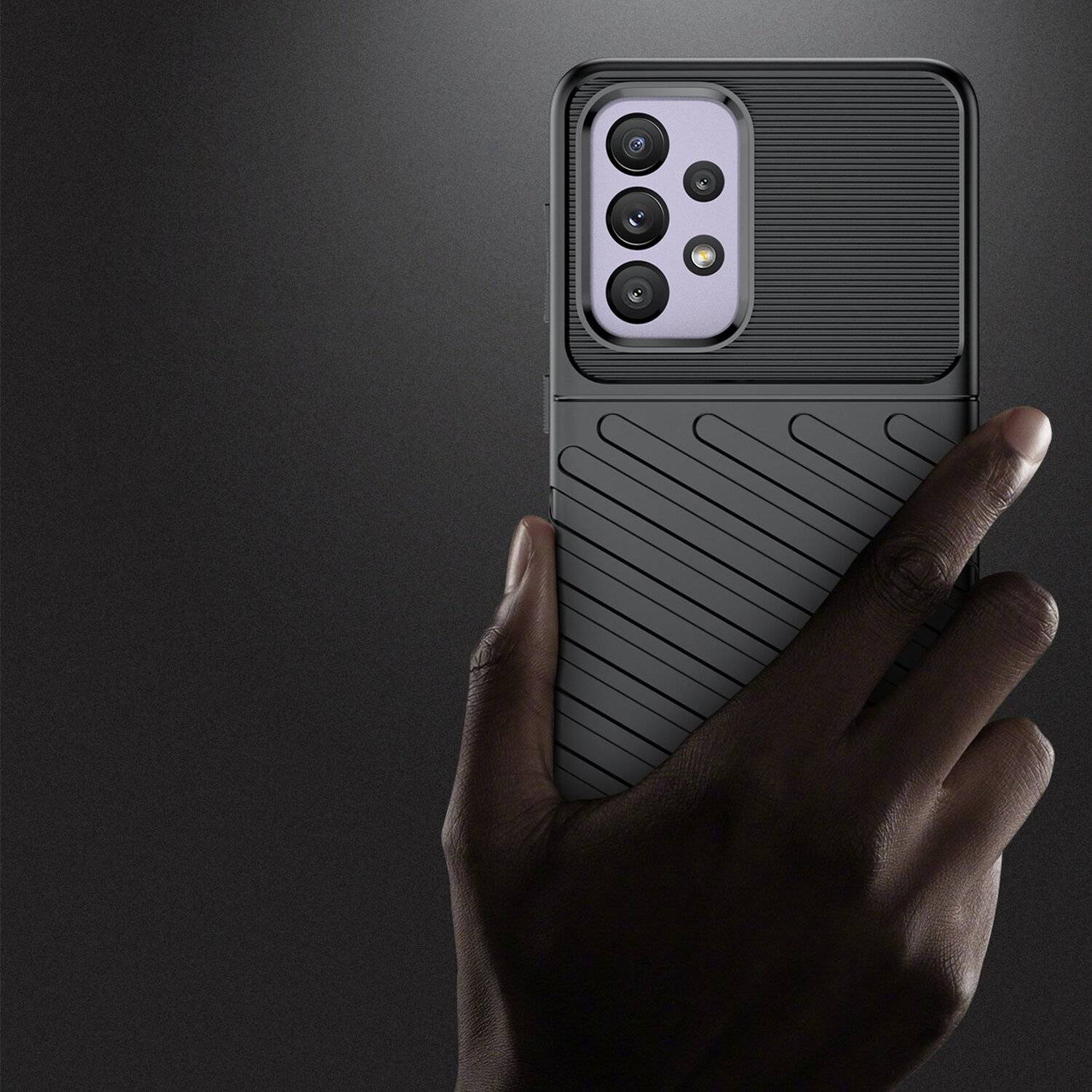 Hybrid Armor Etui SchutzHülle "Thunder" Case Bumper Cover Handyhülle Matt Hülle Robust Rutschfest Samsung Galaxy A33 5G