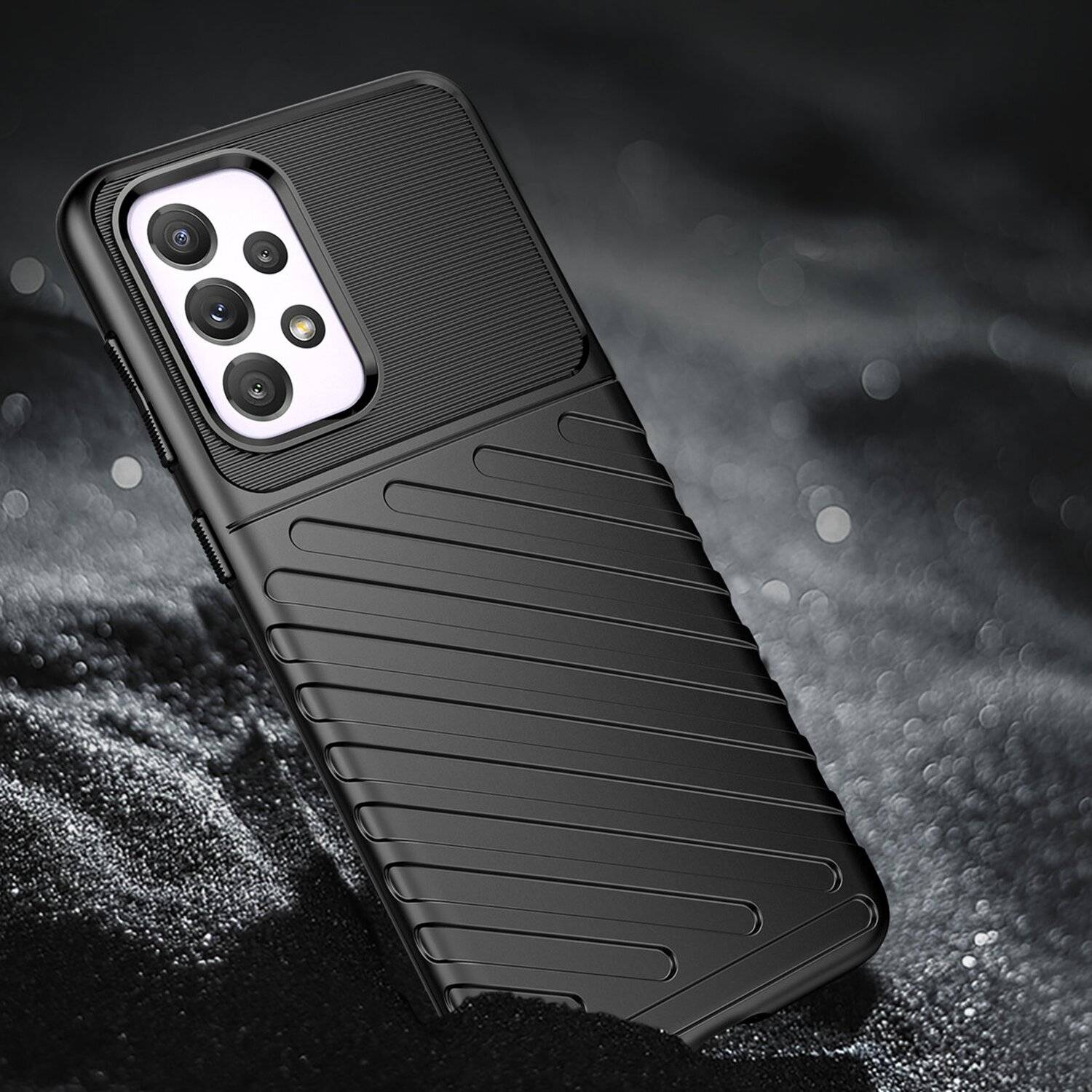 Hybrid Armor Etui SchutzHülle "Thunder" Case Bumper Cover Handyhülle Matt Hülle Robust Rutschfest Samsung Galaxy A33 5G