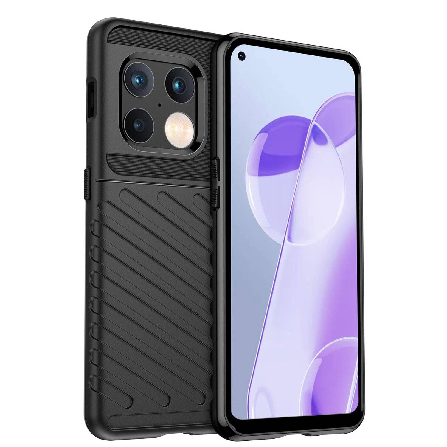 Hybrid Armor Etui SchutzHülle "Thunder" Case Bumper Cover Handyhülle Matt Hülle Robust Rutschfest für OnePlus 10 Pro