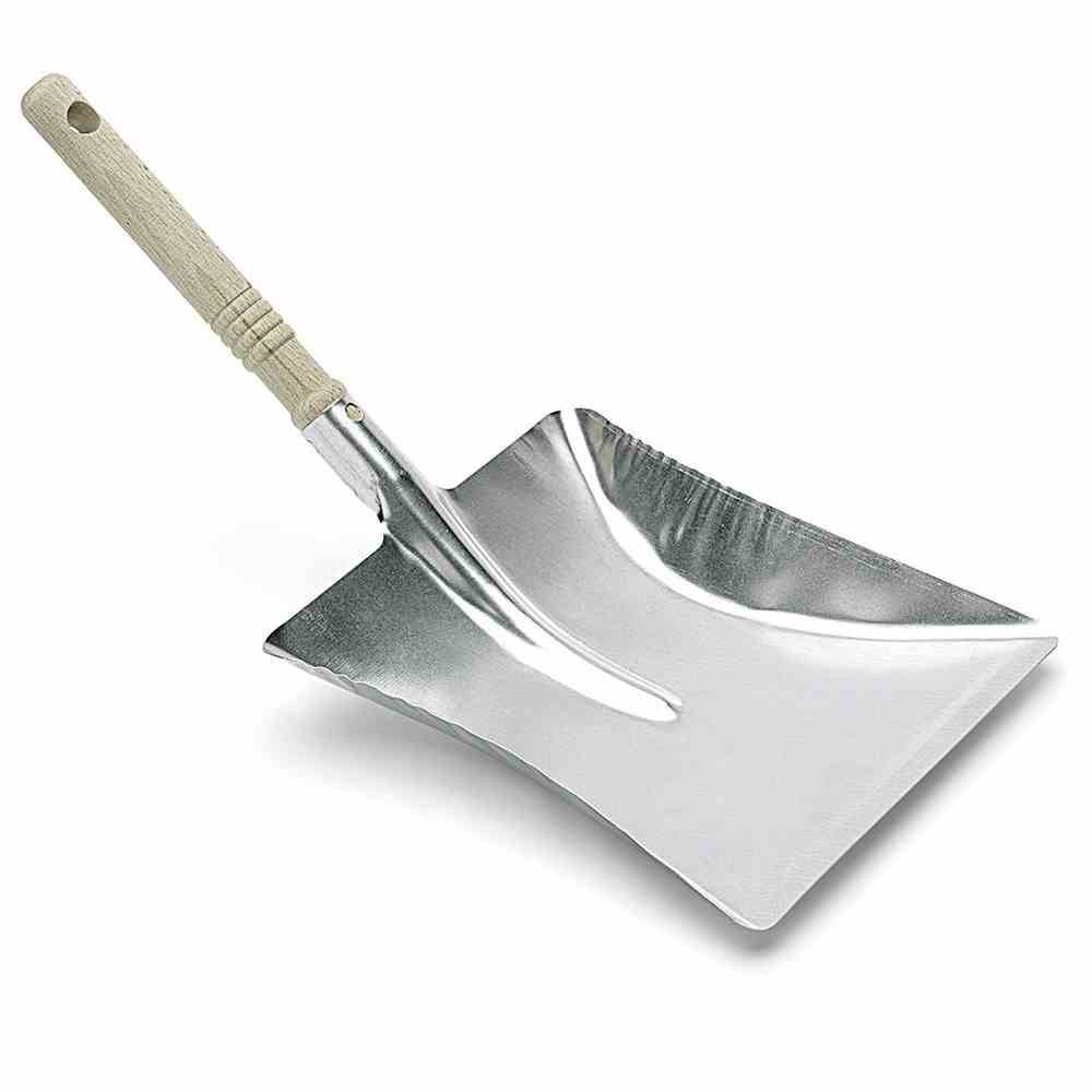 Siena Home 904-55510 Kehrschaufel Metall verz. mit Holzgriff, silber-grau/natur