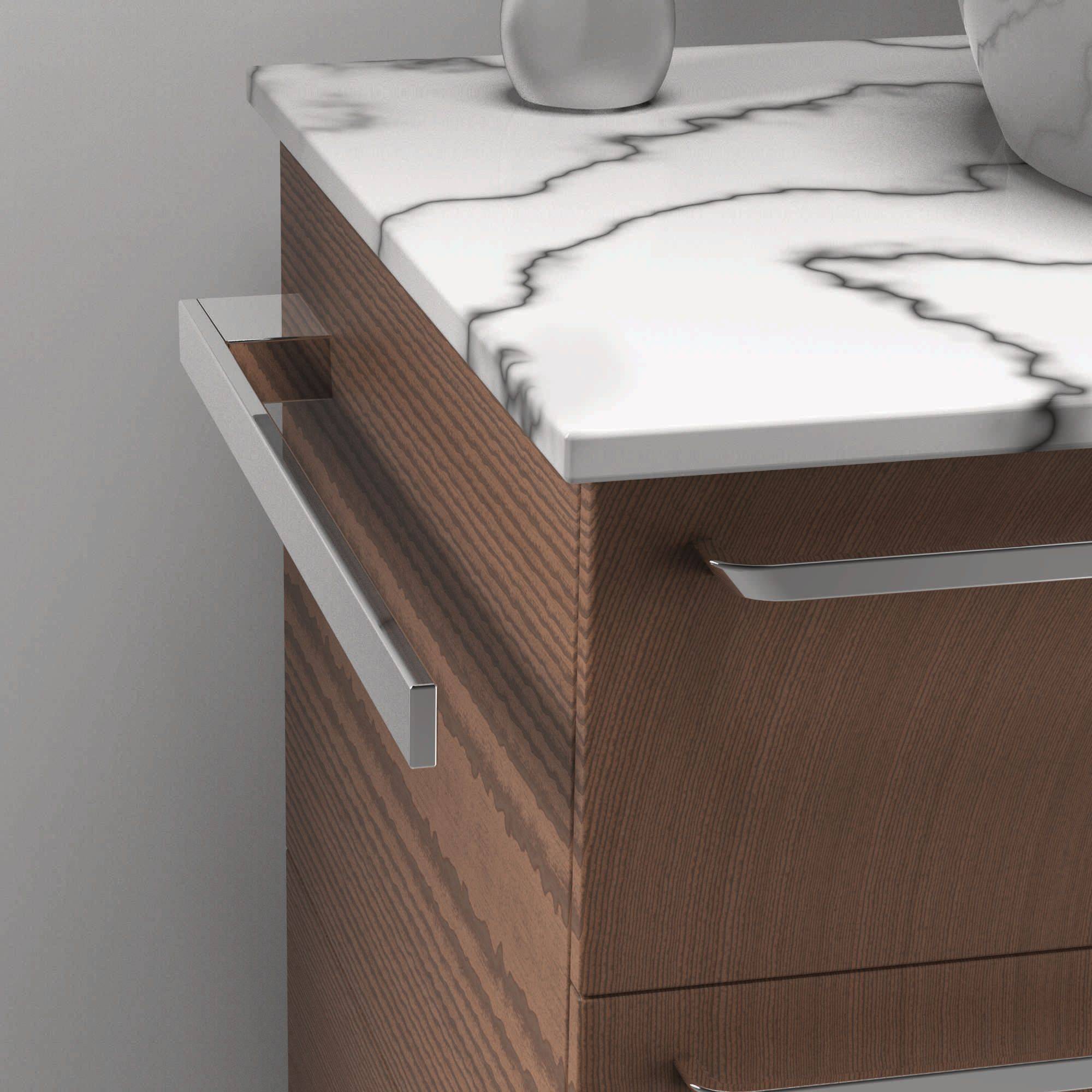 kalb | Handtuchhalter Jörn für Waschtisch, Chrom, Aluminium, Länge: 400mm, Höhe: 25mm, Tiefe: 50mm