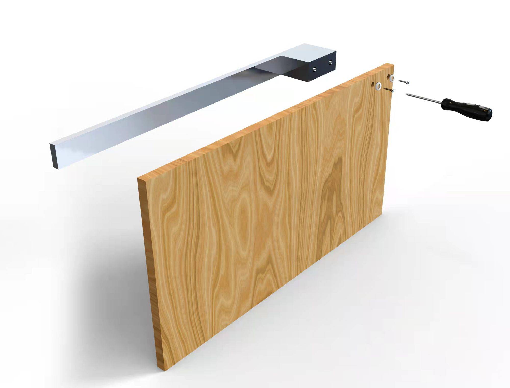 kalb | Handtuchhalter Jörn für Waschtisch, Chrom, Aluminium, Länge: 400mm, Höhe: 25mm, Tiefe: 50mm