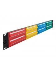 Delock Patch Panel - Schrankmontage - CAT 5e - RJ-45 X 48 - Blau, Gelb, Rot, grü