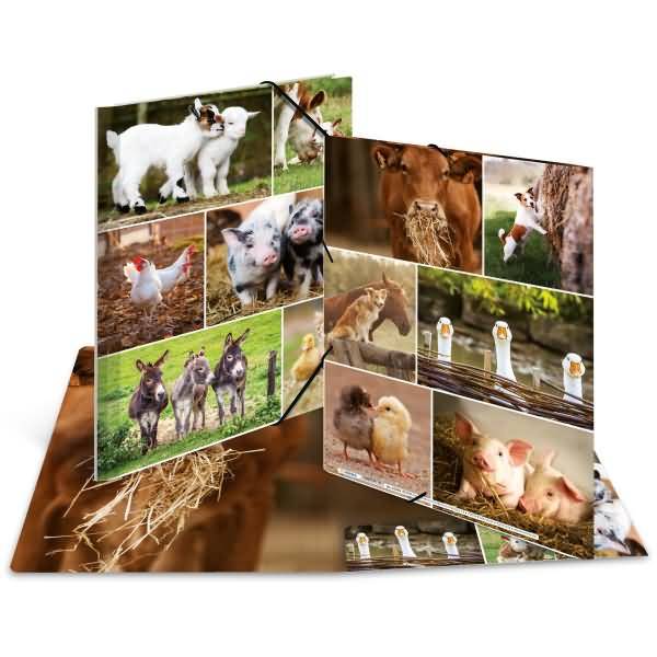 Sammelmappen A4 Karton Bauernhoftiere