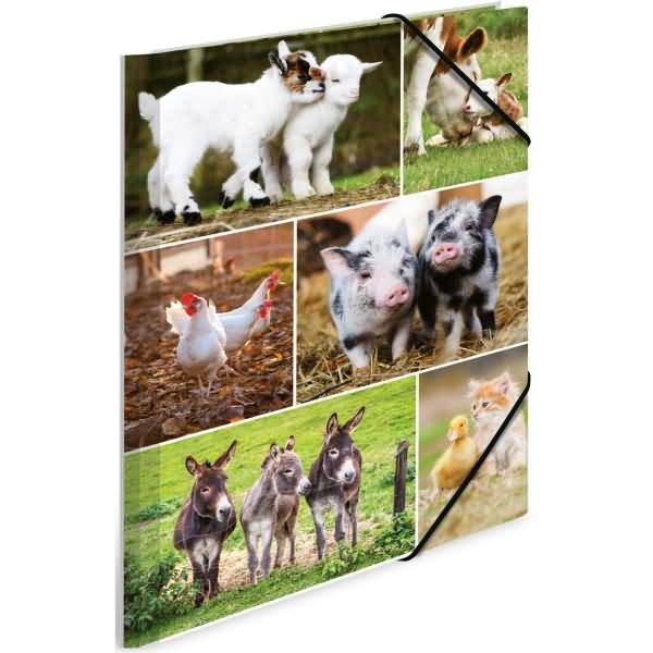 Sammelmappen A4 Karton Bauernhoftiere