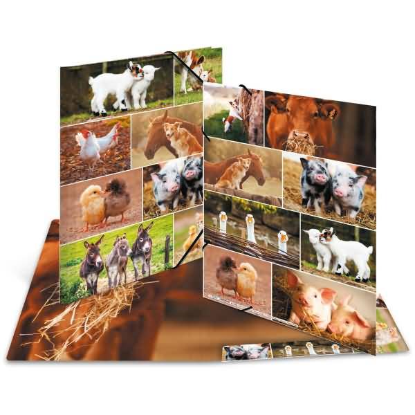 Sammelmappen A3 Karton Bauernhoftiere