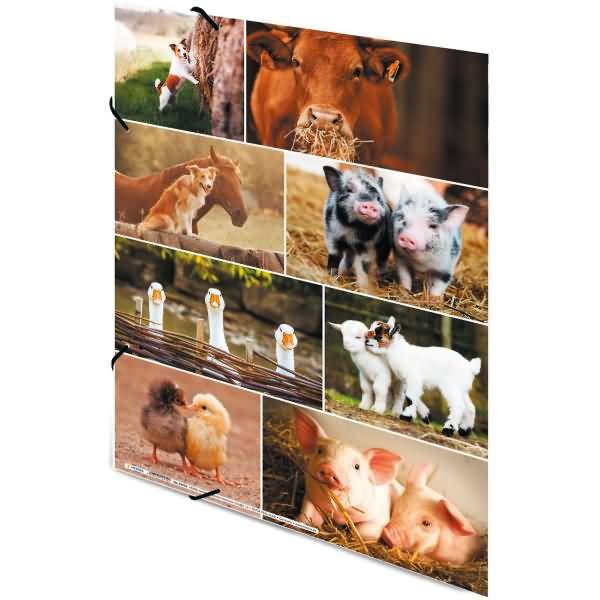 Sammelmappen A3 Karton Bauernhoftiere