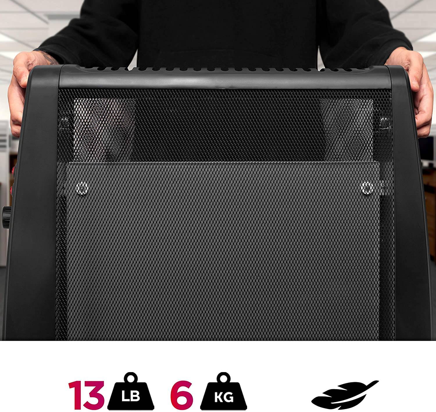 Duronic HV101 Wärmewellen Heizung - Heizgerät mit Glimmer-Paneelen - 2500W - Glimmerthermik – 3 Stufen mit Thermostat