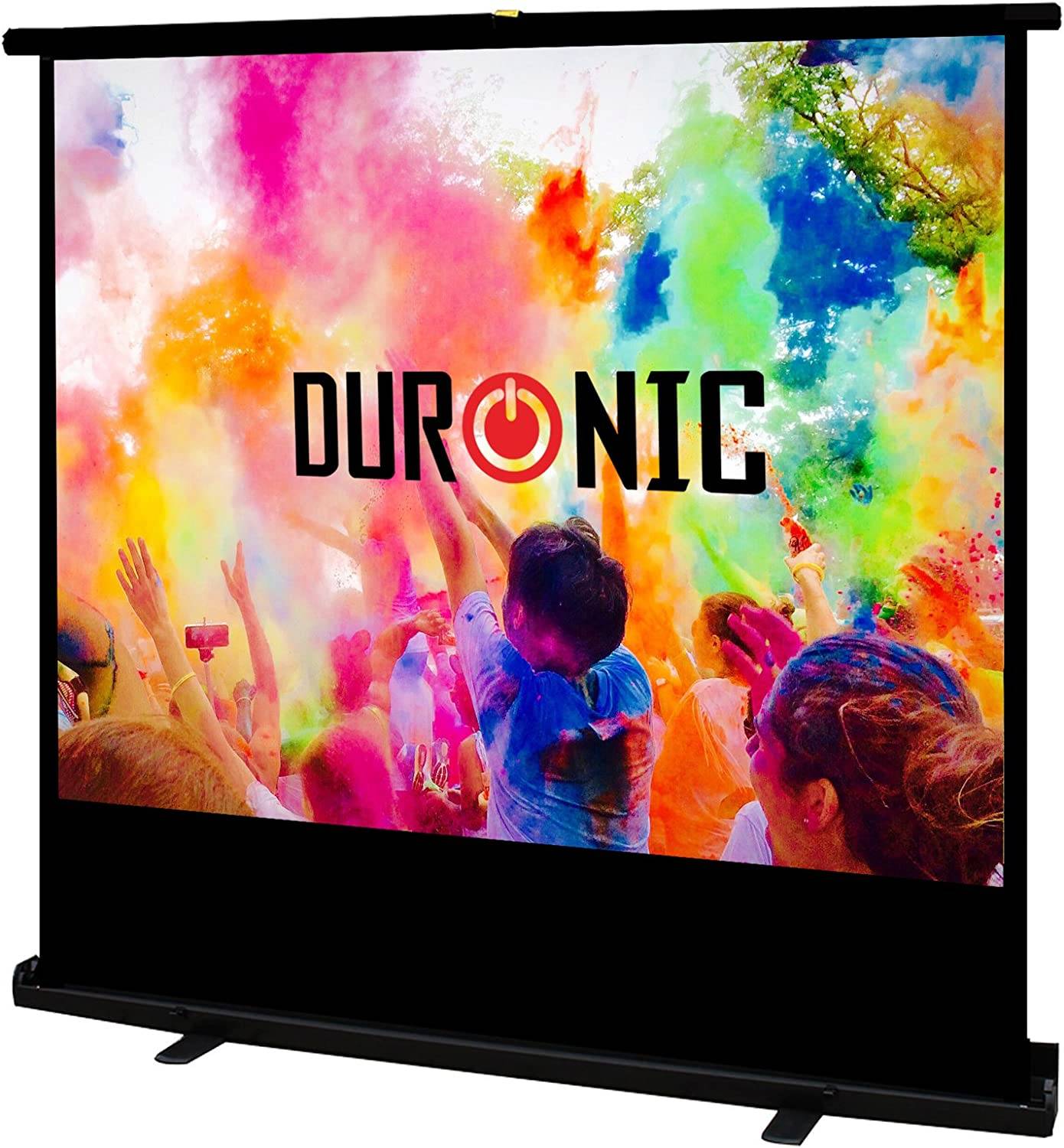 Duronic FPS100 Leinwand - 4:3 Beamer Screen - 100 Zoll - Mobile Projektorleinwand - 203cm x 152cm - 4K, Full HD, 3D