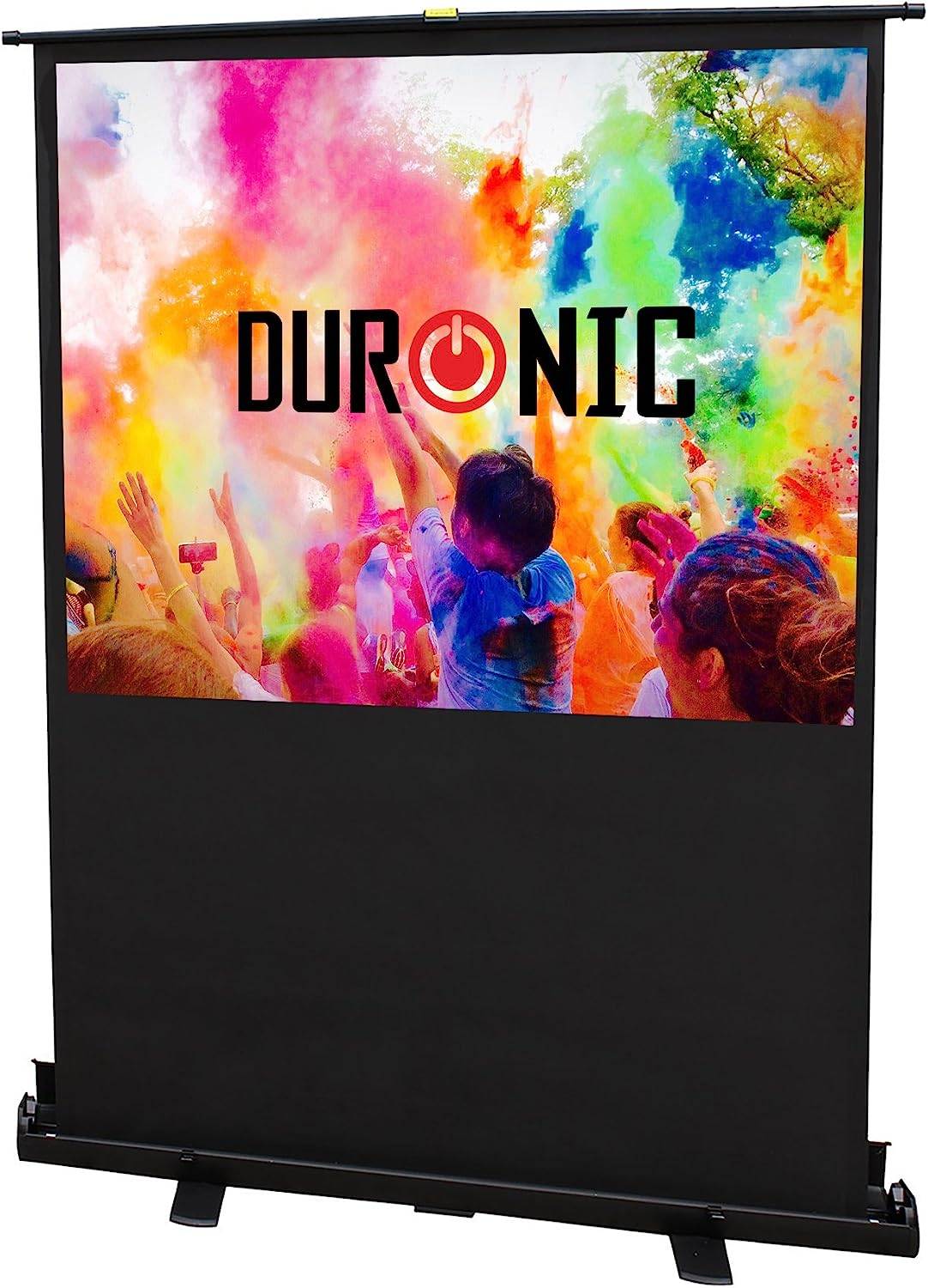 Duronic FPS60 Leinwand - 4:3 Beamer Screen - 60 Zoll - Mobile Projektorleinwand - 122cm x 91cm - 4K, Full HD, 3D