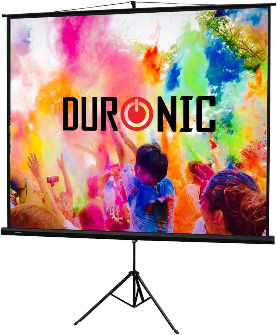 Duronic TPS86 Leinwand - 4:3 Beamer Screen - 175 x 131cm - 86 Zoll - Tragbare und leichte Stativleinwand - 4K Full HD 3D