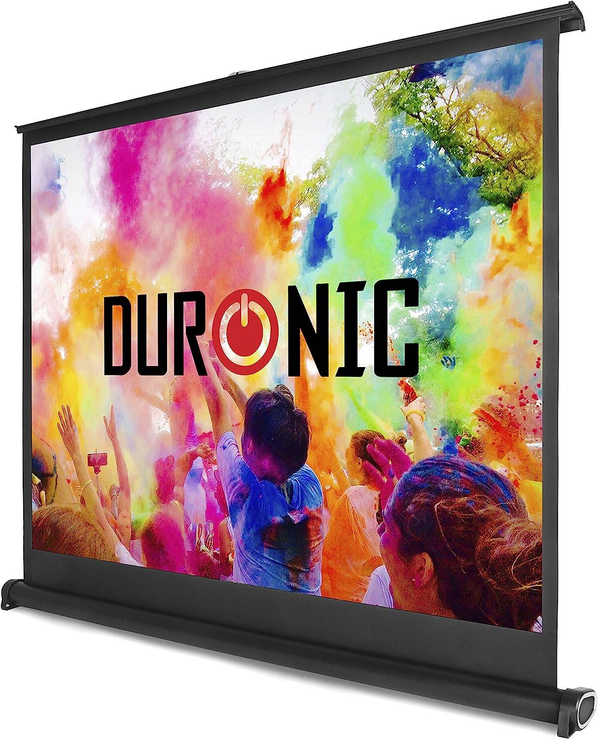 Duronic DPS50 Leinwand - 4:3 Beamer Screen - 102 x 76cm - 50 Zoll - Mobile Projektorleinwand - 4K, Full HD, 3D