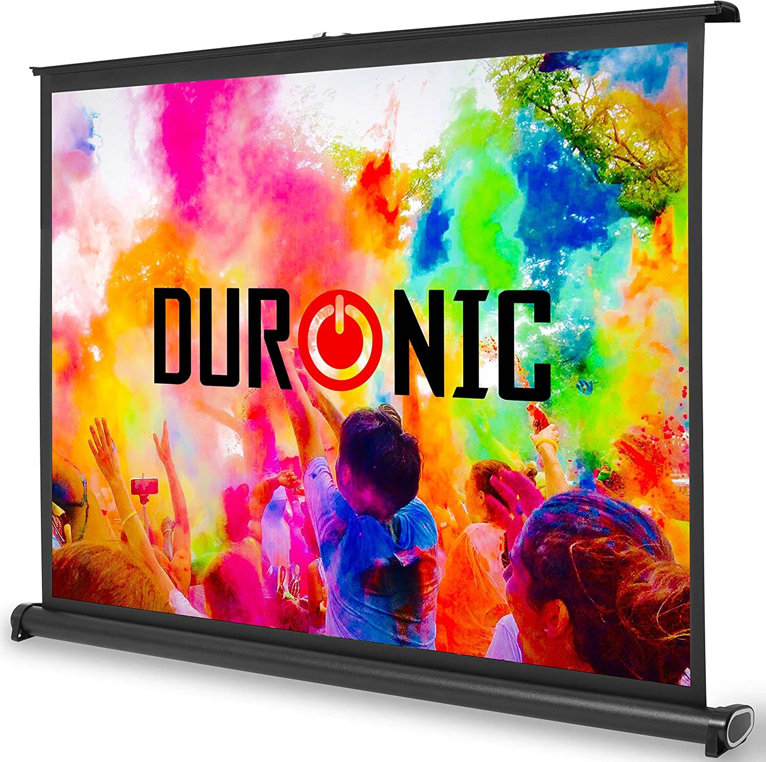 Duronic DPS40 Leinwand - 4:3 Beamer Screen - 81 x 61cm - 40 Zoll - Mobile Projektorleinwand - 4K, Full HD, 3D