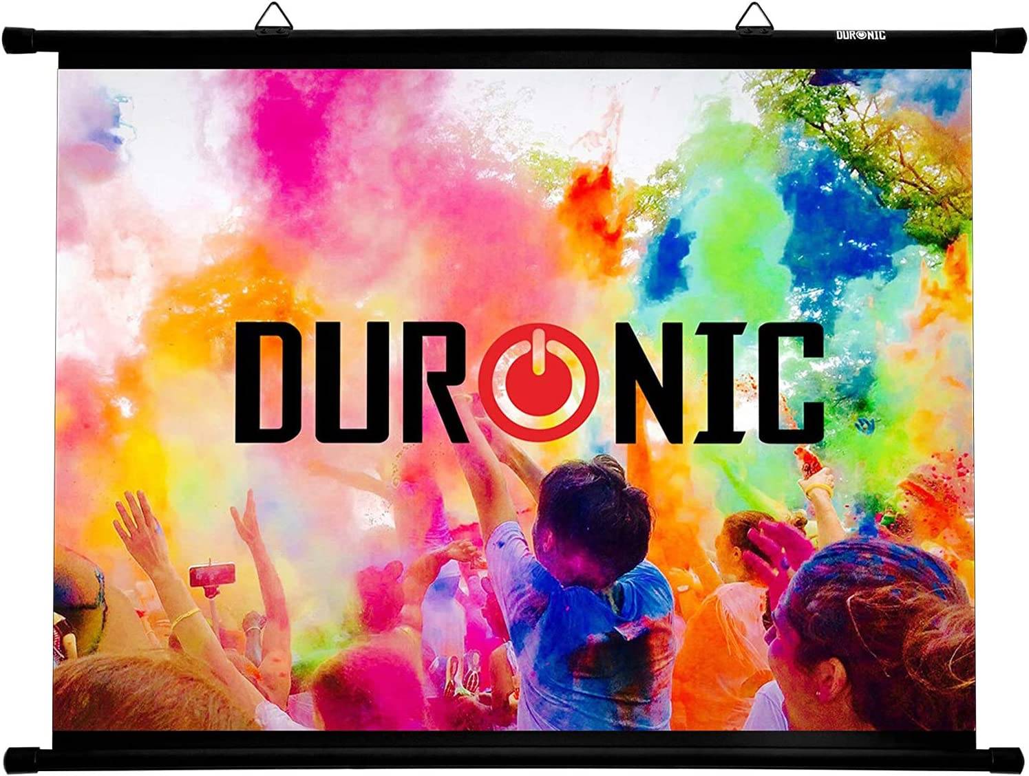 Duronic BPS70 Leinwand - 4:3 Beamer Screen - 142 x 107cm - 70 Zoll - Projektorleinwand zum Aufhängen - 4K, Full HD, 3D