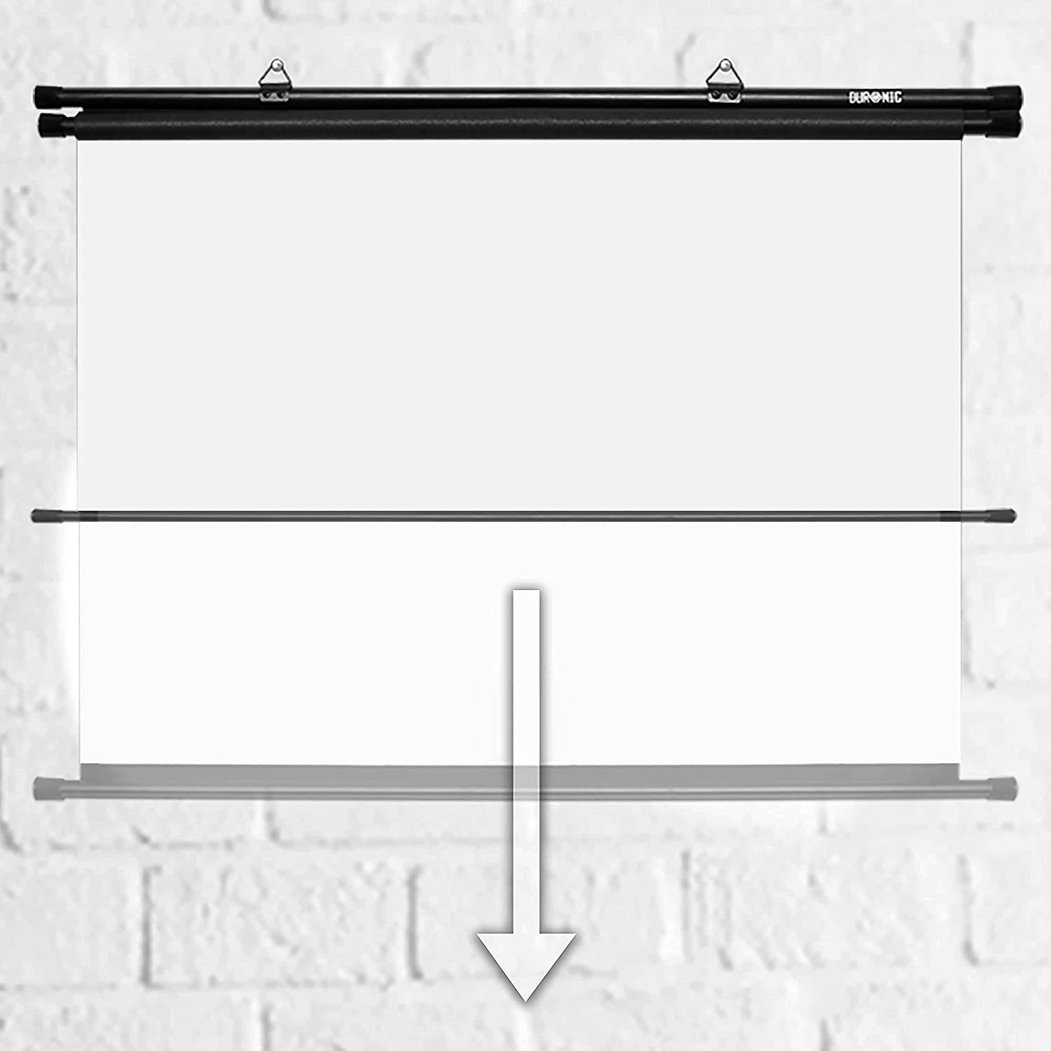 Duronic BPS80 Leinwand - 4:3 Beamer Screen - 163 x 122cm - 80 Zoll - Projektorleinwand zum Aufhängen - 4K, Full HD, 3D