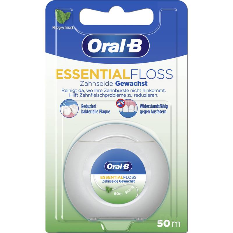Oral-B Zahnseide Essentialfloss, 50 m, Minzgeschmack