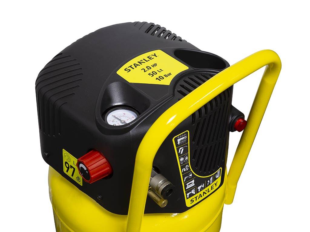 Stanley Kompressor - Ölfrei - Vertikal - 50 L / 2 hp / 10 bar