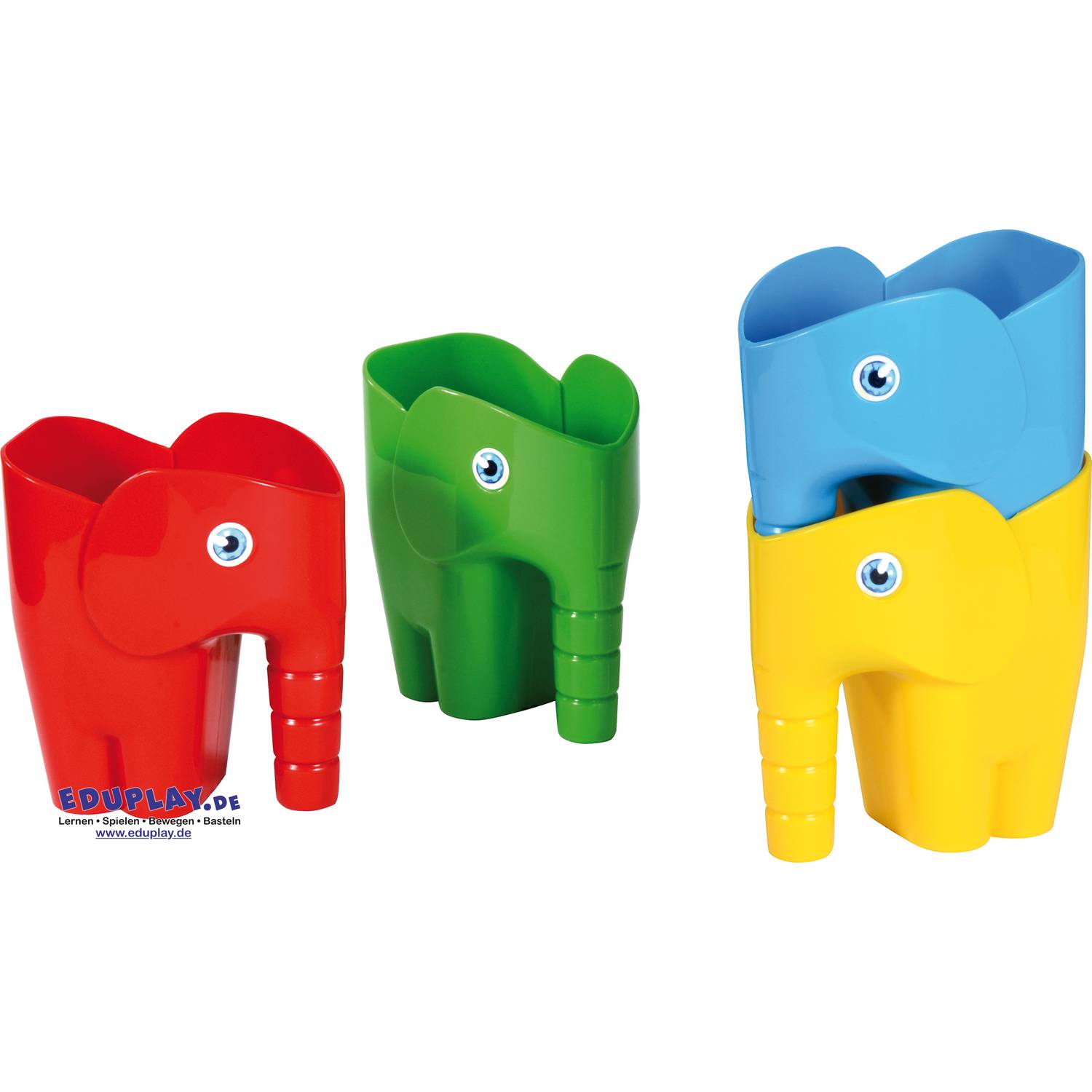 EDUPLAY 160262 Elefantenschaufel, mehrfarbig (4er Pack)