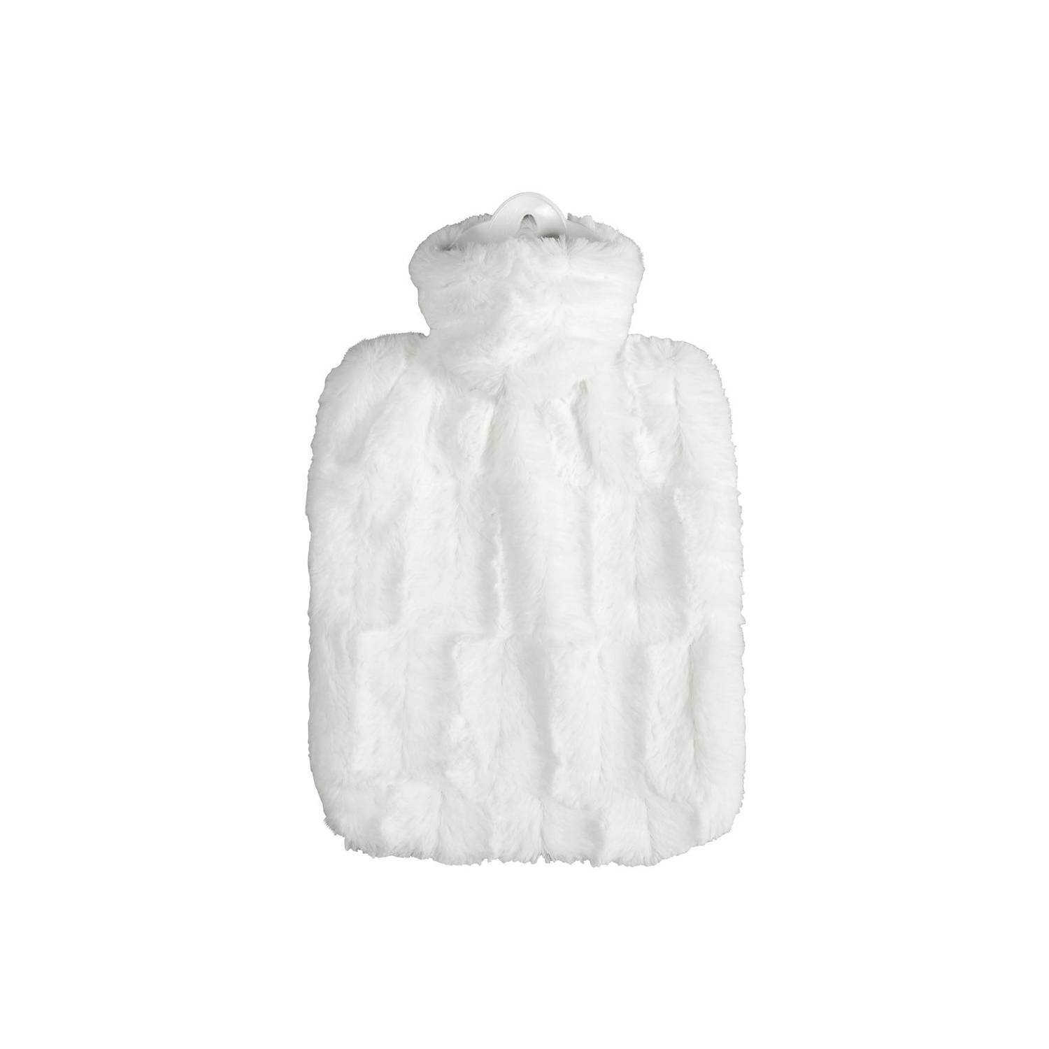 HUGO FROSCH 0567.3 Klassik Soft Wärmflasche mit Bezug aus 100% Polyester-Mikrofaser, weiß