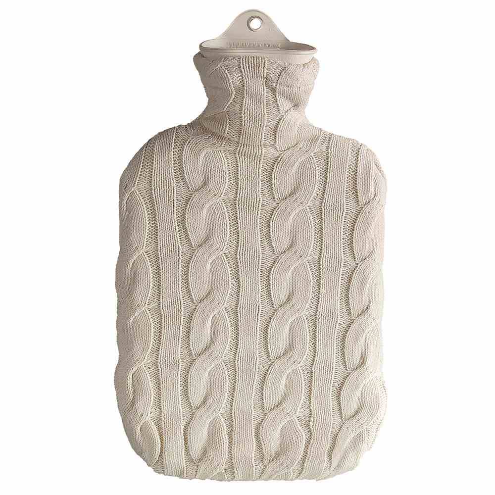 Sänger 165-50 Wärmflasche 2,0L Strickbezug Baumwolle, natur