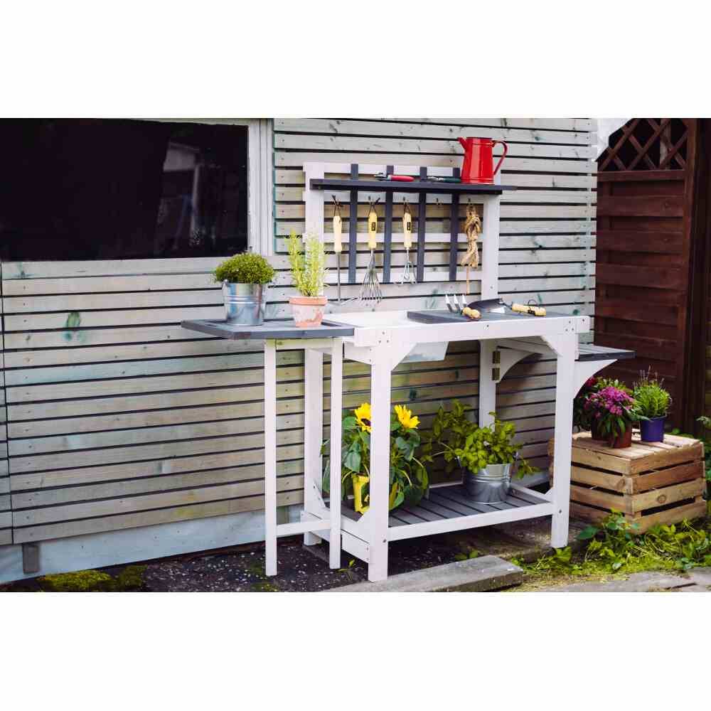 Siena Garden 599866 ClassicLine Kleinrechen Edelstahl mit Holzgriff 4Z, silber/natur (1 Stück)