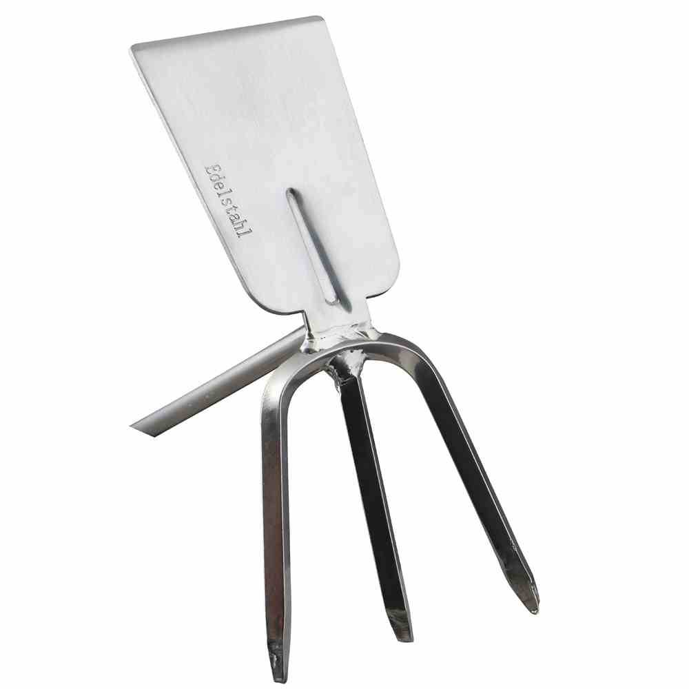 Siena Garden 599446 ClassicLine Doppelhacke Edelstahl mit Holzgriff, silber/natur (1 Stück)