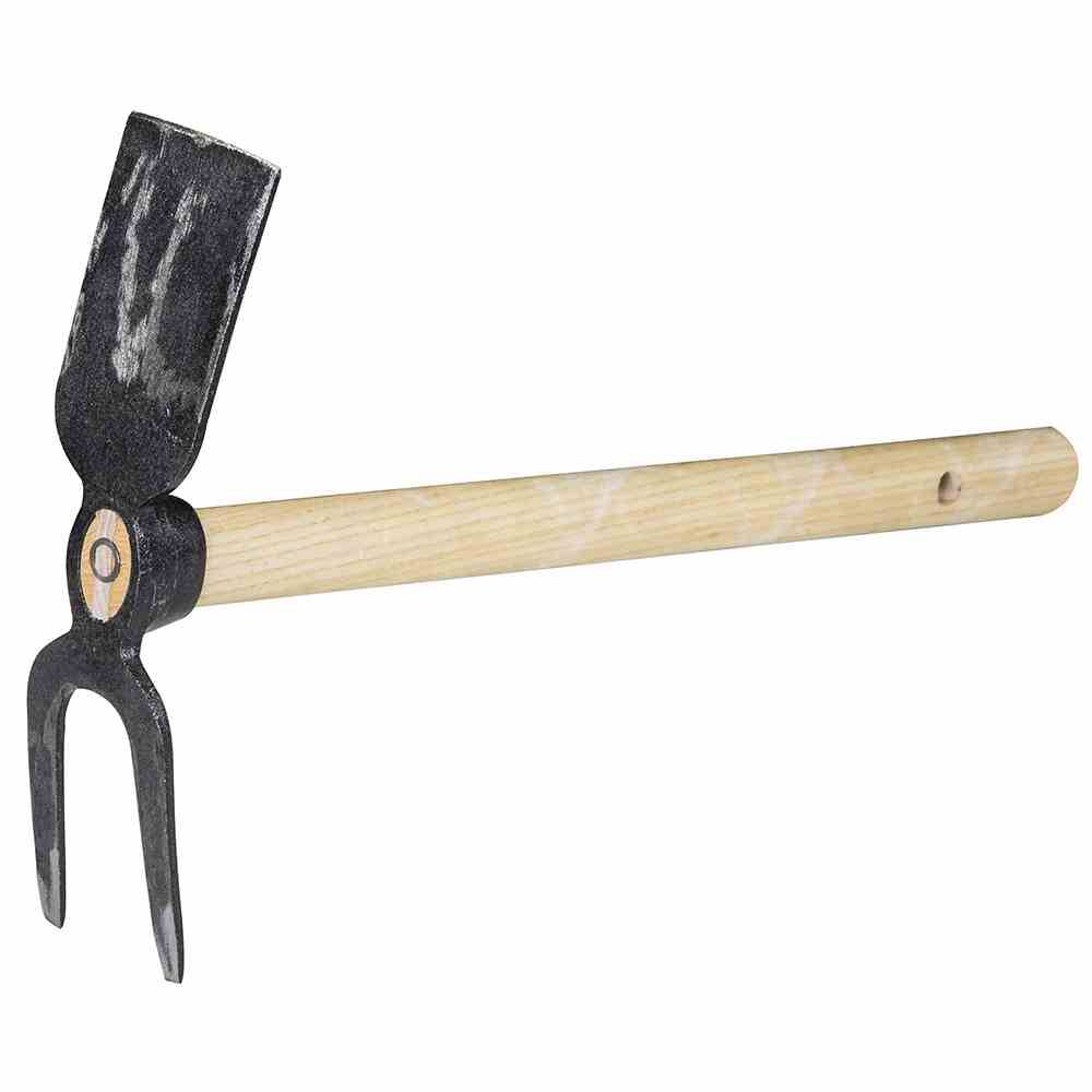 Siena Garden 385-.40.SFSC Mini-Hacke 2-zinkig 450mm für Hochbeete,Esche, schwarz/natur