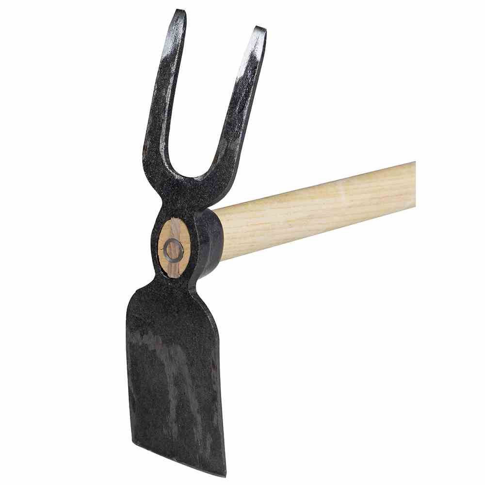 Siena Garden 385-.40.SFSC Mini-Hacke 2-zinkig 450mm für Hochbeete,Esche, schwarz/natur