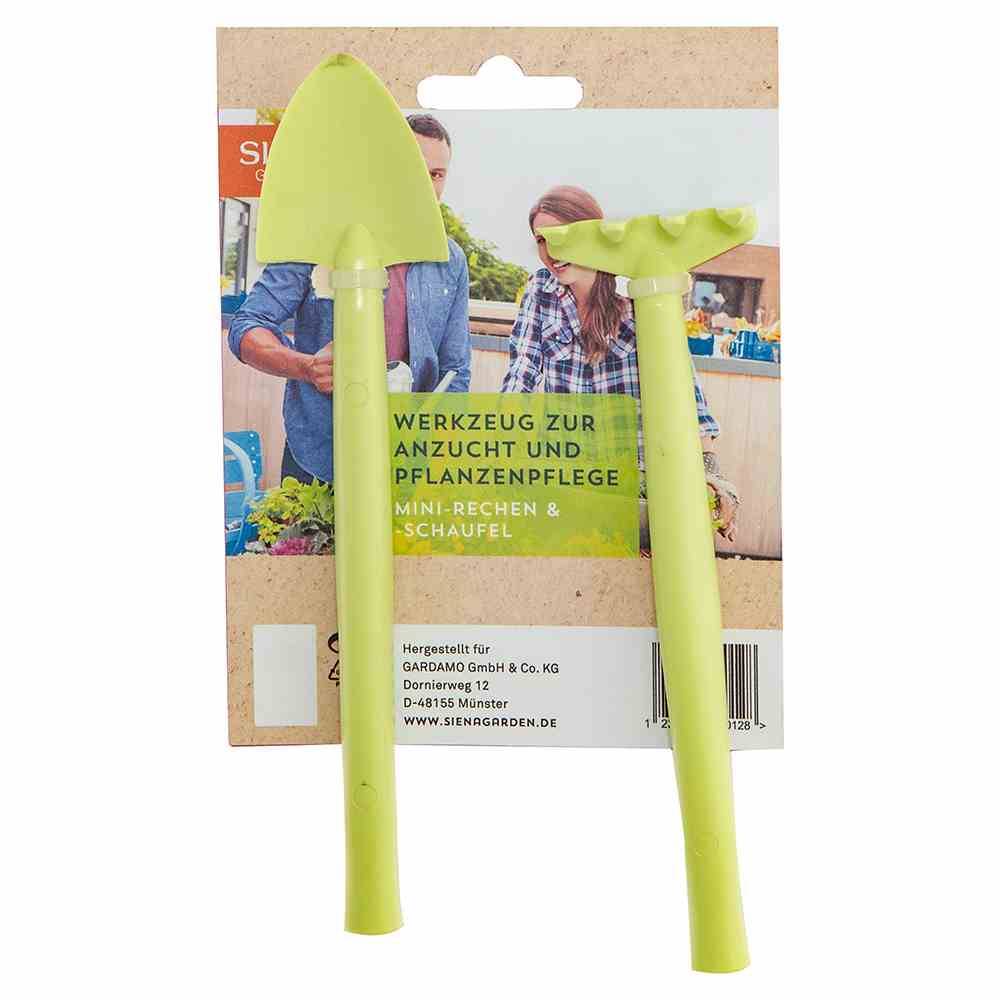 Siena Garden 111-14 Pikierwerkzeug-Set Rechen und Harke, pastellgrün (1 Set)