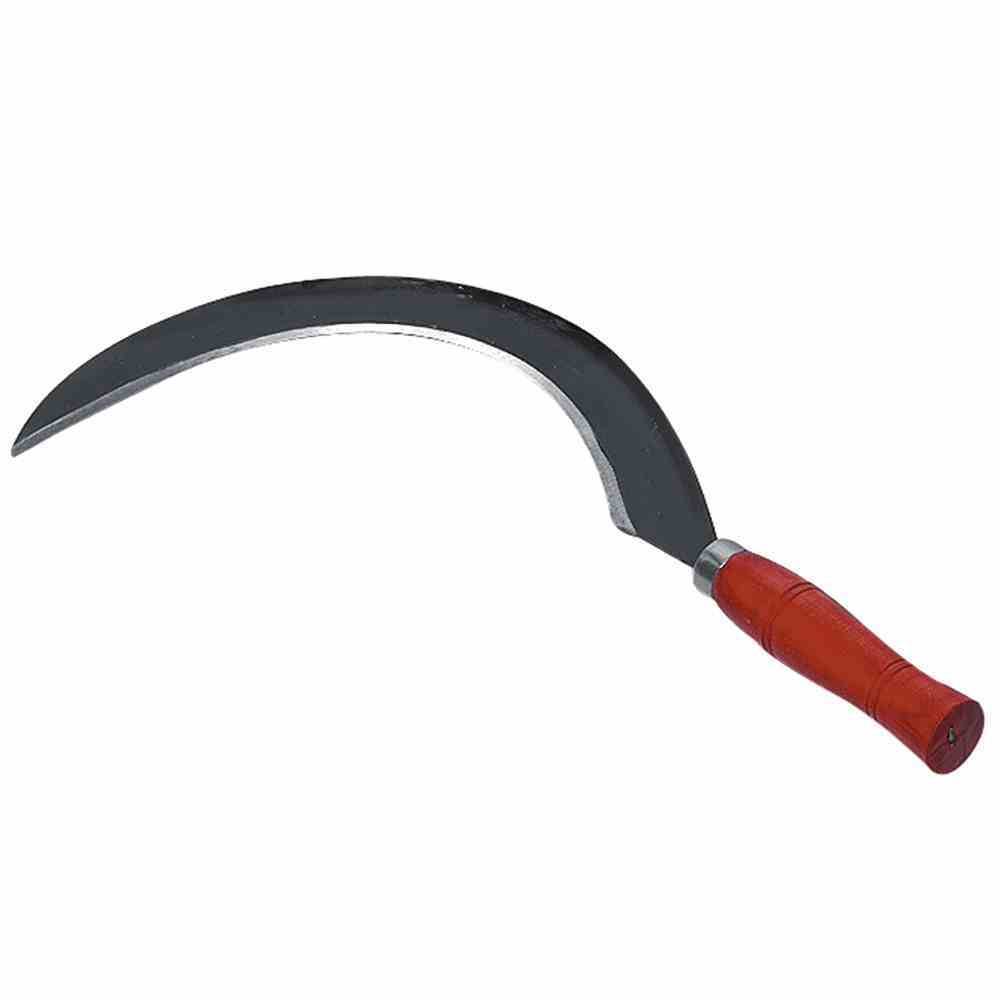 Siena Garden L04577 Rundsichel 35cm mähfertig mit Kantenschutz u.Holzgrif, grau/rot