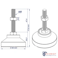 SCHMIDT systemprofile 10x Stellfuß M8 Fuß höhenverstellbar Maschinenfuß Standfuß Nivellierfuß Sockelfuß Aluprofil-Zubehör SCHMIDT systemprofile 10x Stellfuß M8 Fuß höhenverstellbar Maschinenfuß Standfuß Nivellierfuß Sockelfuß Aluprofil-Zubehör