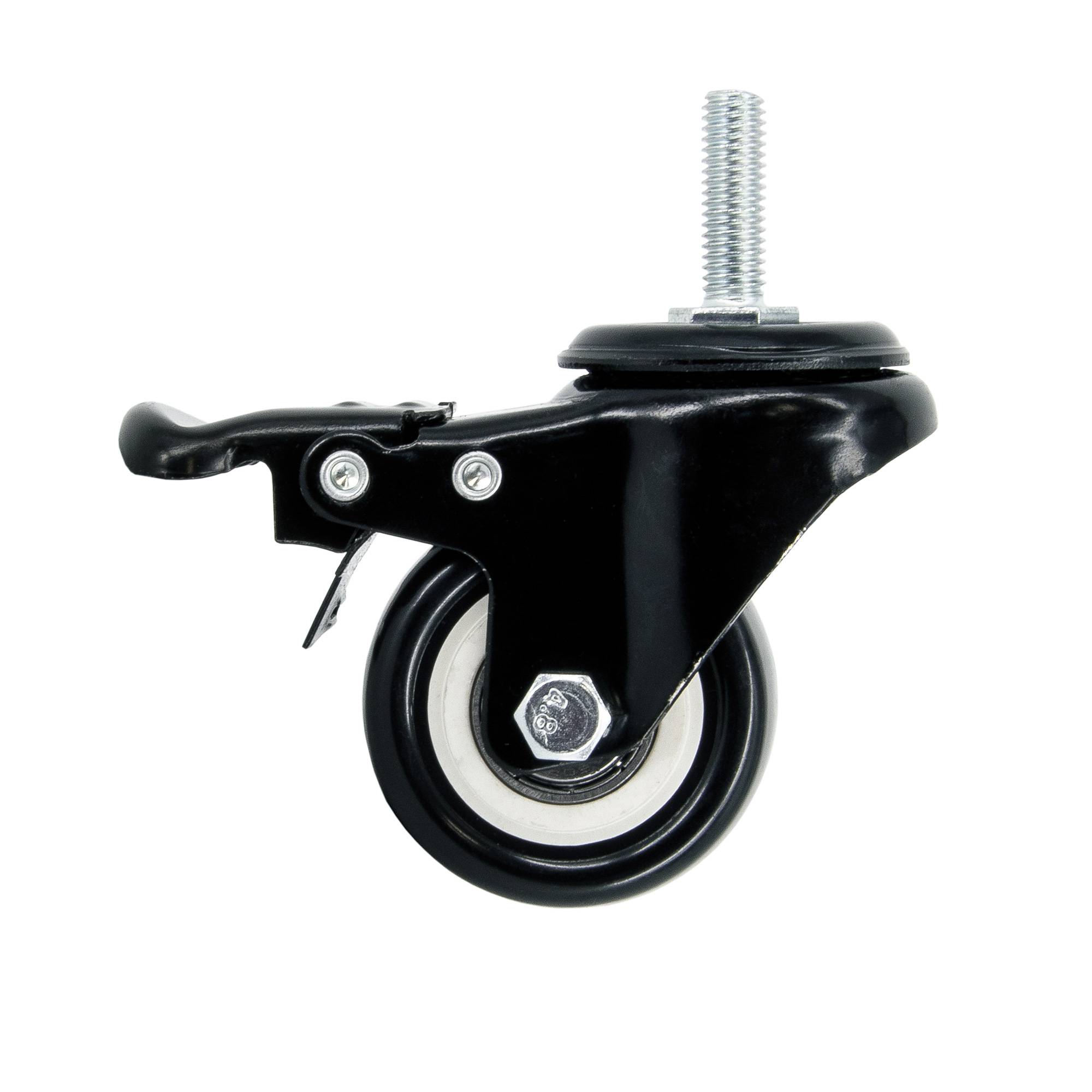 SCHMIDT systemprofile Lenkrolle mit Bremse M8 Transportrolle Industrierolle Schwenkrolle 360° Aluprofil-Zubehör