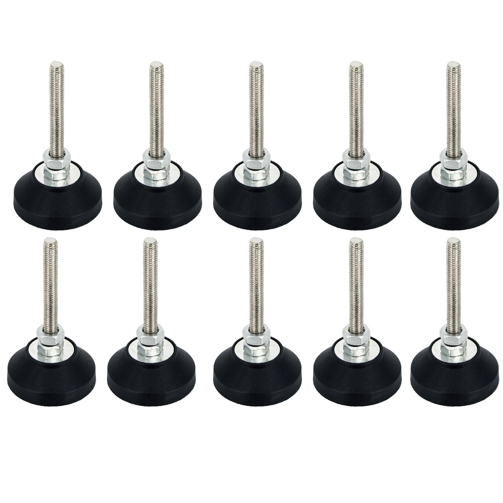 SCHMIDT systemprofile 10x Stellfuß M8 Fuß höhenverstellbar Maschinenfuß Standfuß Nivellierfuß Sockelfuß Aluprofil-Zubehör