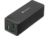 Sandberg - Netzteil - 65 Watt - 3.25 A - PD, QC - 4 Ausgabeanschlussstellen (2 x USB, 2 x USB-C)
