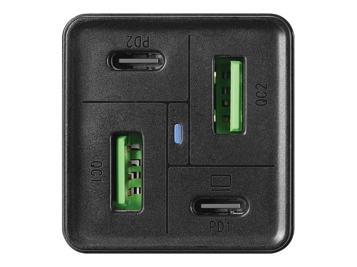 Sandberg - Netzteil - 65 Watt - 3.25 A - PD, QC - 4 Ausgabeanschlussstellen (2 x USB, 2 x USB-C)