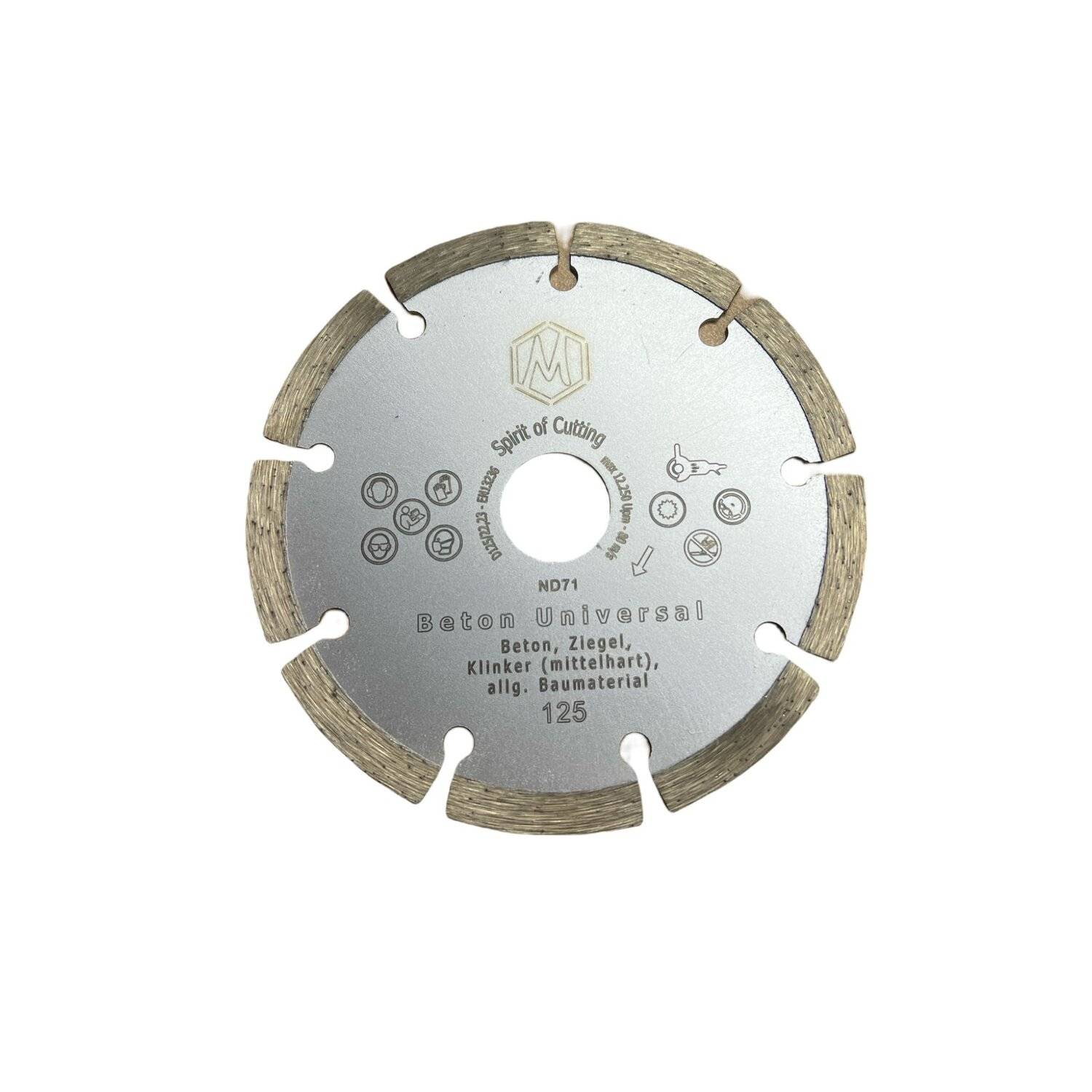 3x Diamant-Trennscheibe universal 125x/22,23mm Neton Ziegel Klinker Stein Diamantscheibe 9 Segmente silber