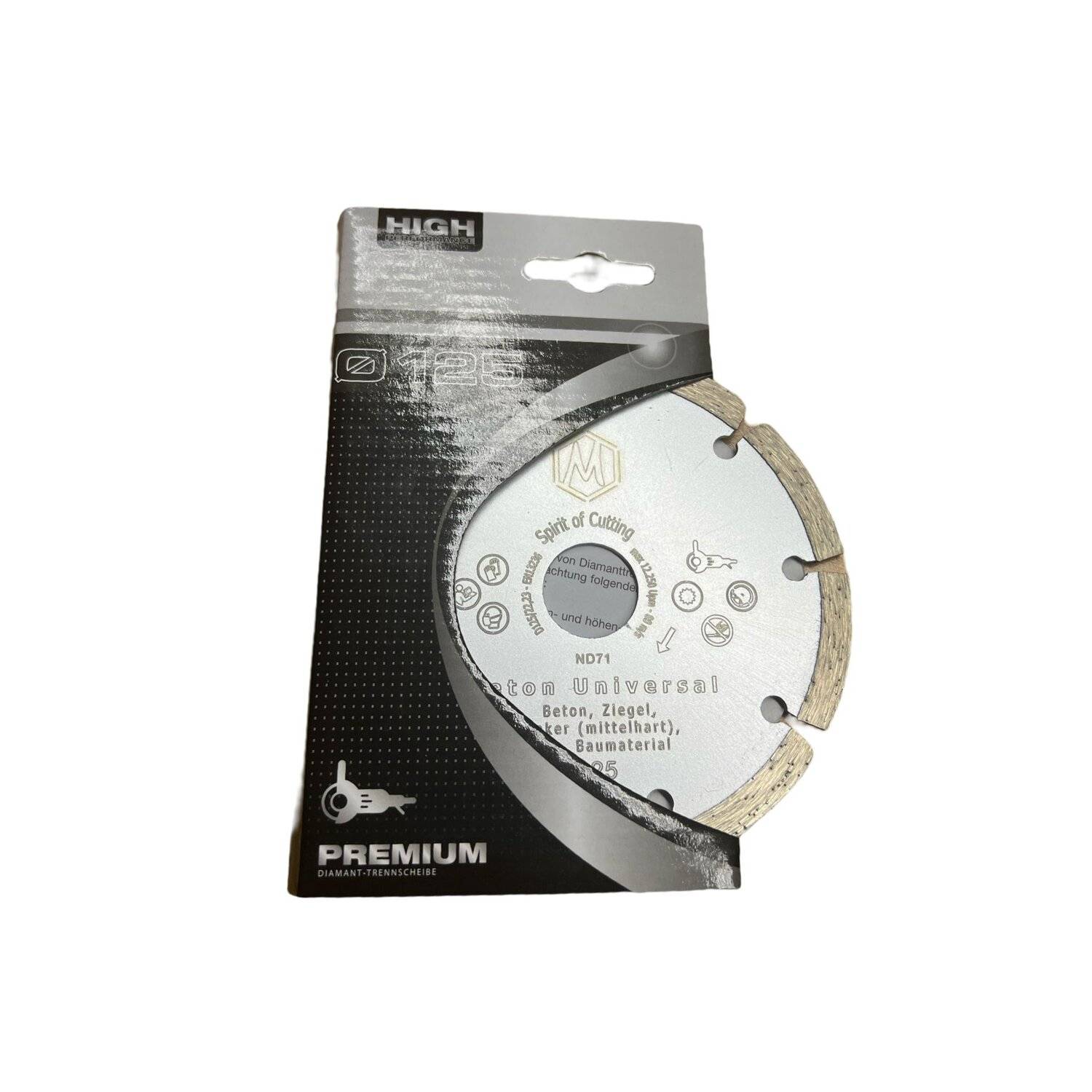 3x Diamant-Trennscheibe universal 125x/22,23mm Neton Ziegel Klinker Stein Diamantscheibe 9 Segmente silber