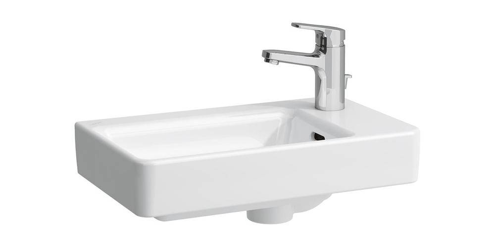 LAUFEN Handwaschbecken PRO S 480x280mm asym re m ÜL 1 Hahnloch weiß