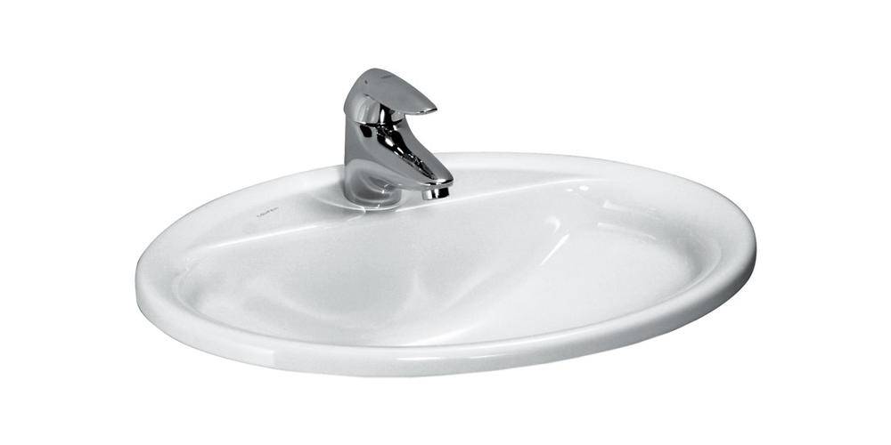 LAUFEN Einbauwaschtisch PRO B 560x440mm mit Überlauf und Hahnloch weiß
