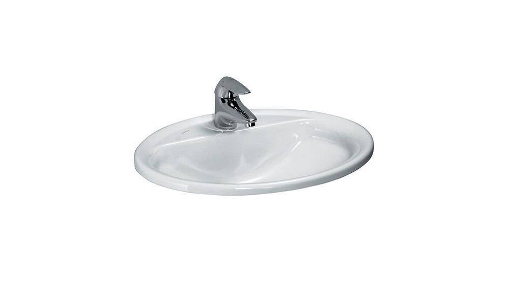 LAUFEN Einbauwaschtisch PRO B 560x440mm mit Überlauf und Hahnloch weiß