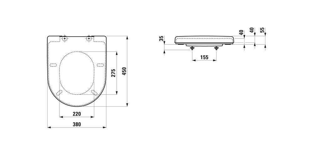 LAUFEN WC-Sitz PRO mit Deckel mit Absenkautomatik weiß
