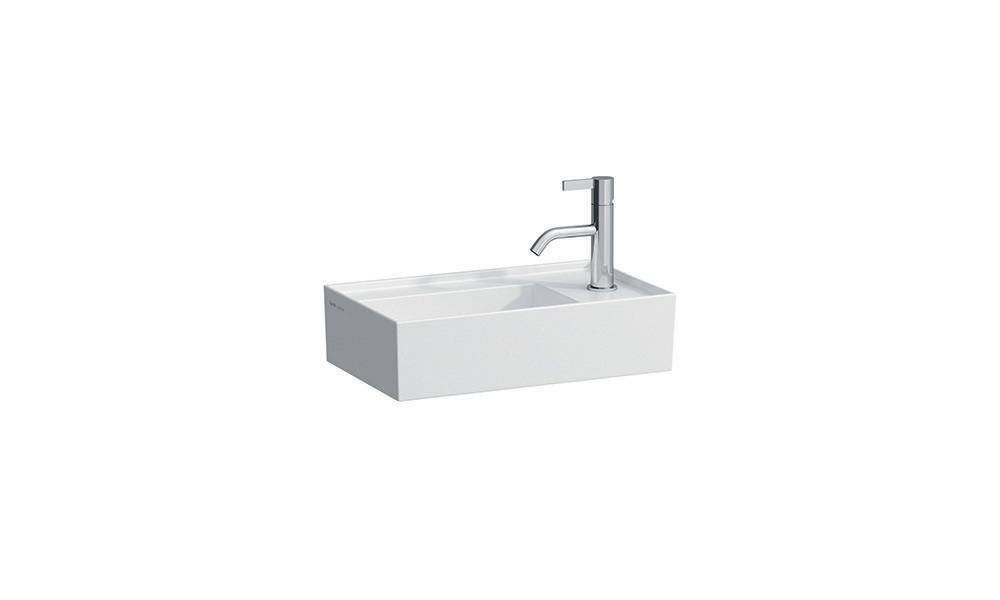 LAUFEN Handwaschbecken KARTELL 460x280mm Arm.bank re o ÜL 1 HL-Ausf.