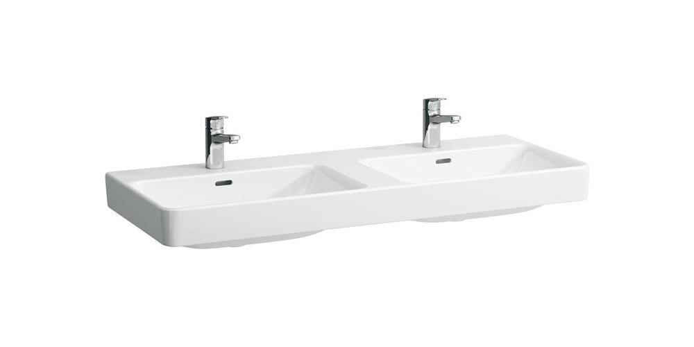 LAUFEN Doppelwaschtisch PRO S 1200x460mm m ÜL 1 HL-Ausf. weiß