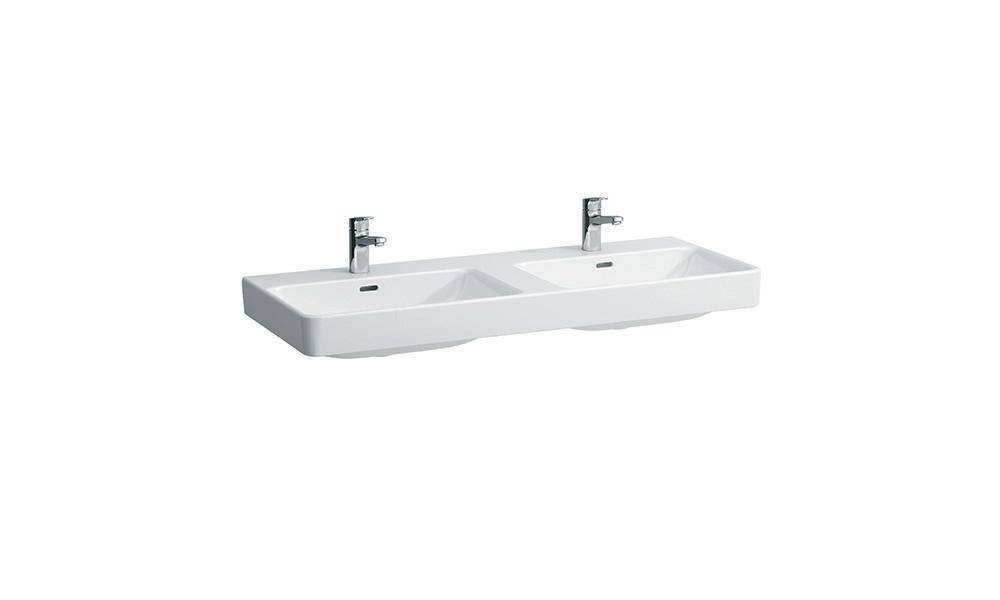 LAUFEN Doppelwaschtisch PRO S 1200x460mm m ÜL 1 HL-Ausf. weiß