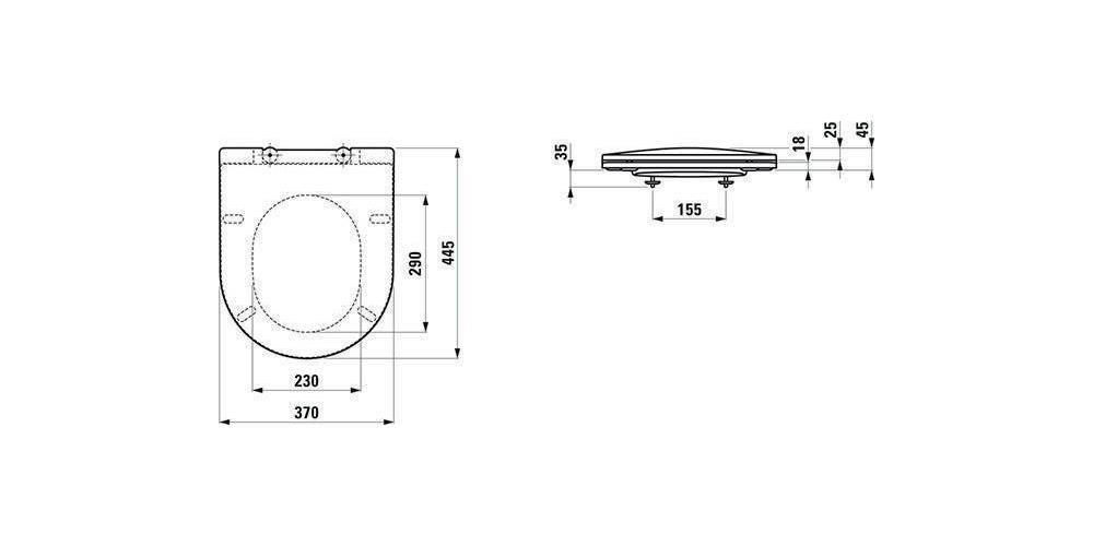 LAUFEN WC-Sitz PRO mit Deckel slim mit Absenkautomatik weiß