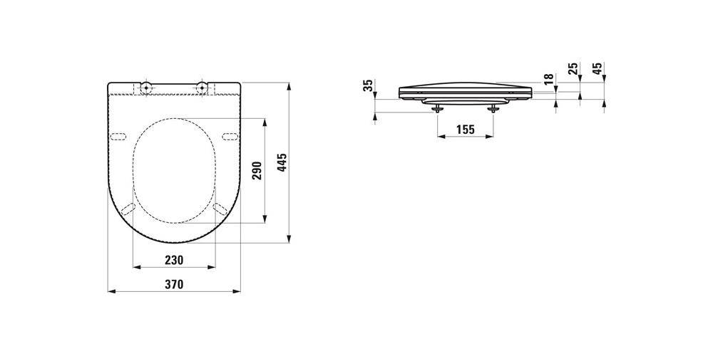LAUFEN WC-Sitz PRO mit Deckel slim mit Absenkautomatik weiß