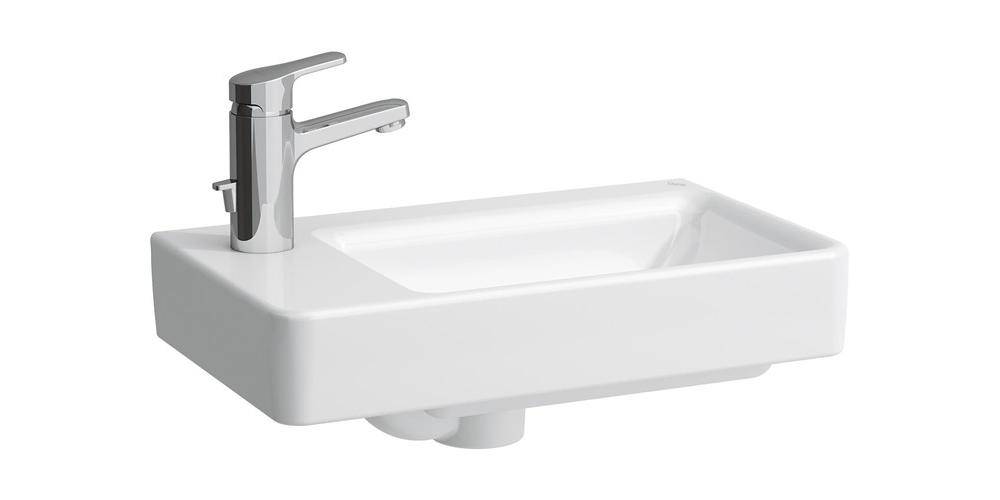 LAUFEN Handwaschbecken PRO S 480x280mm asym li m ÜL 1 HL-Ausf. weiß