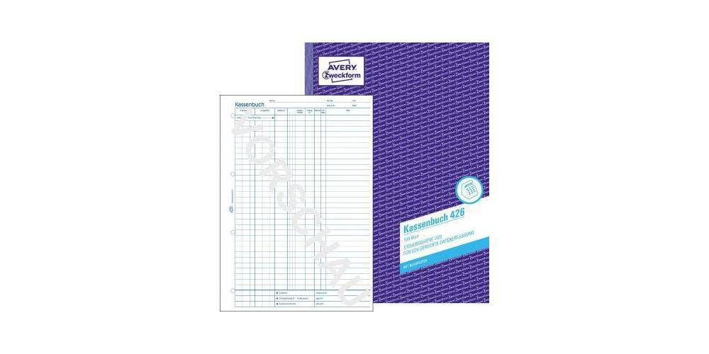 AVERY Zweckform Kassenbuch DIN A4 blau 100 Bl. DIN A4 blau 100 Bl.
