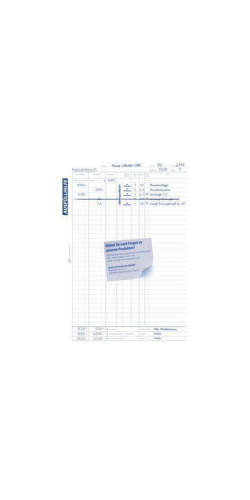 AVERY Zweckform Kassenbuch DIN A4 blau 100 Bl. DIN A4 blau 100 Bl.