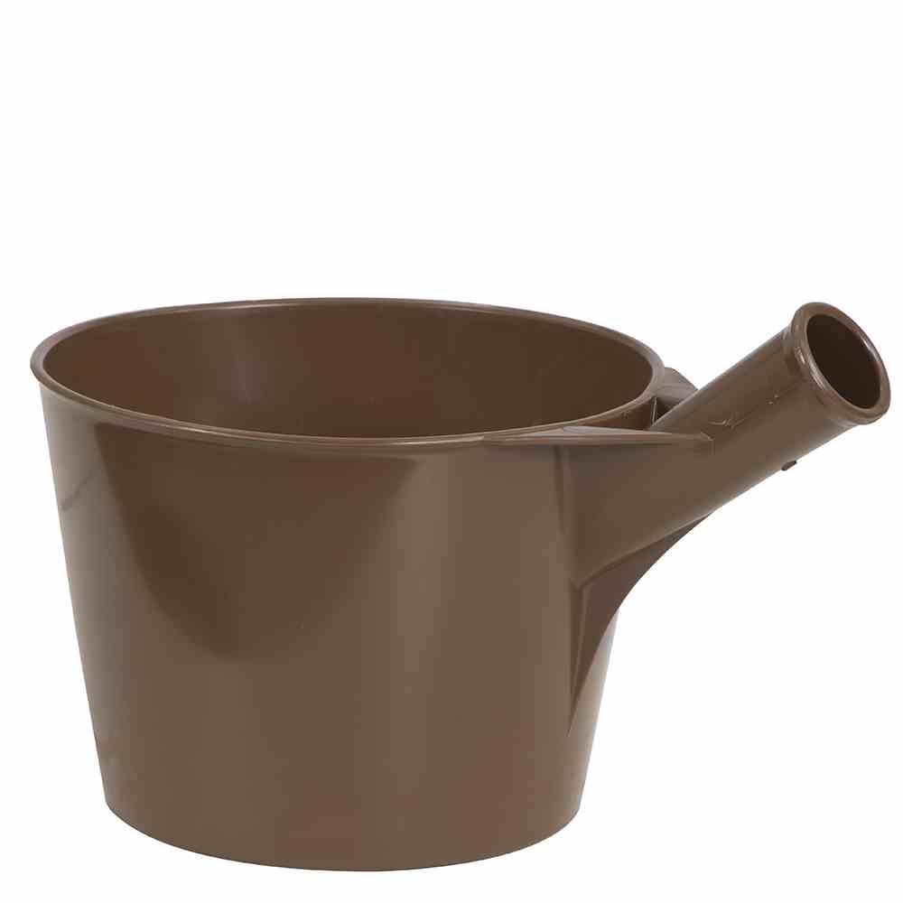 Lockweiler 400-9292402000 Jauche-Schöpfeimer mit Dülle aus Kunststoff, 23cm, braun (1 Stück)